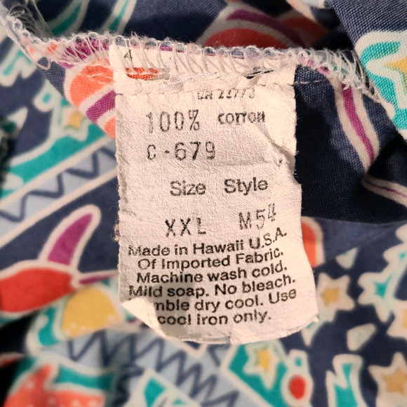 Kahala Christmas Aloha Shirt Mens XXL Cotton Reverse Print Hawaiian Surfin Santa - Picture 4 of 13